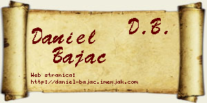 Daniel Bajac vizit kartica